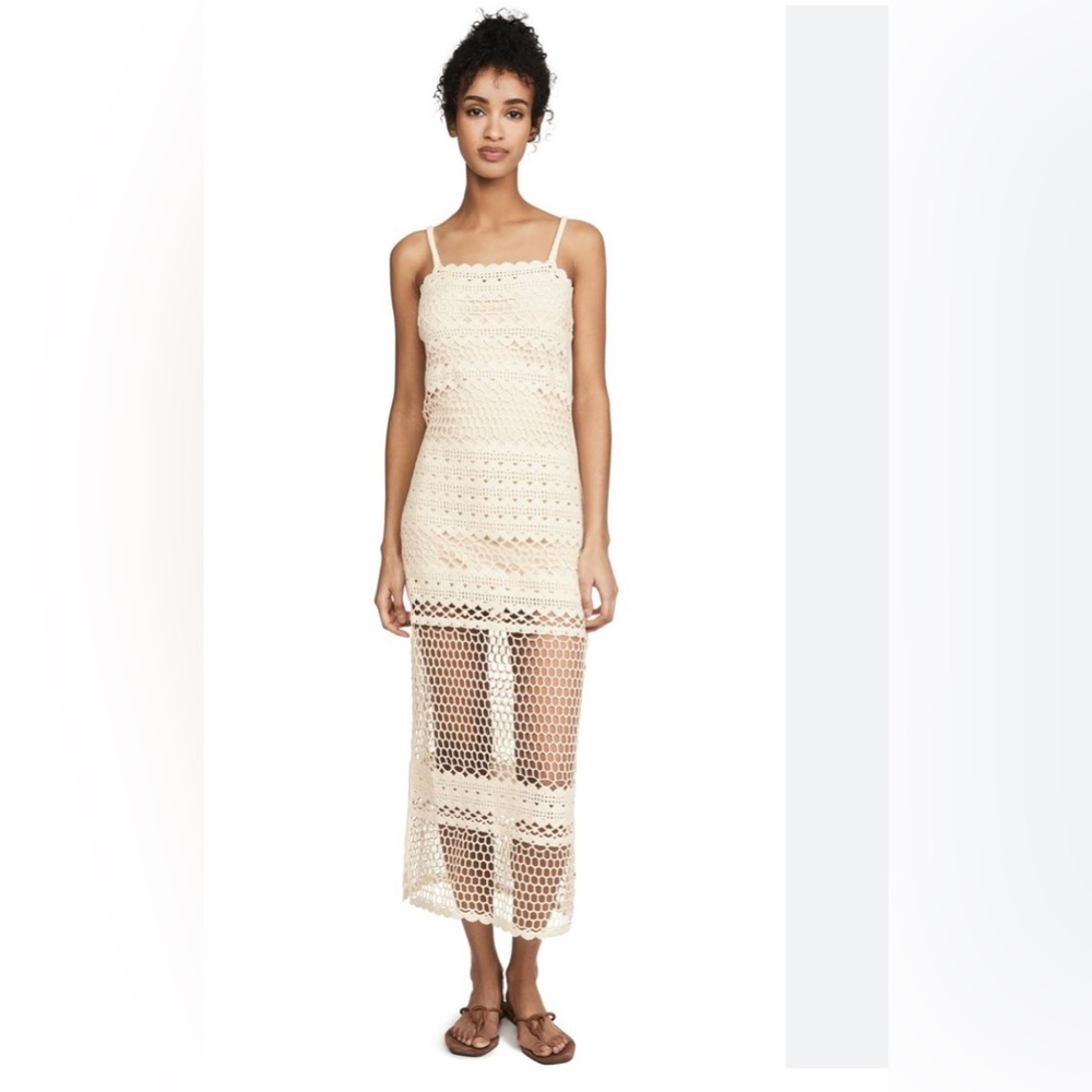 Suboo crochet midi dress in cream